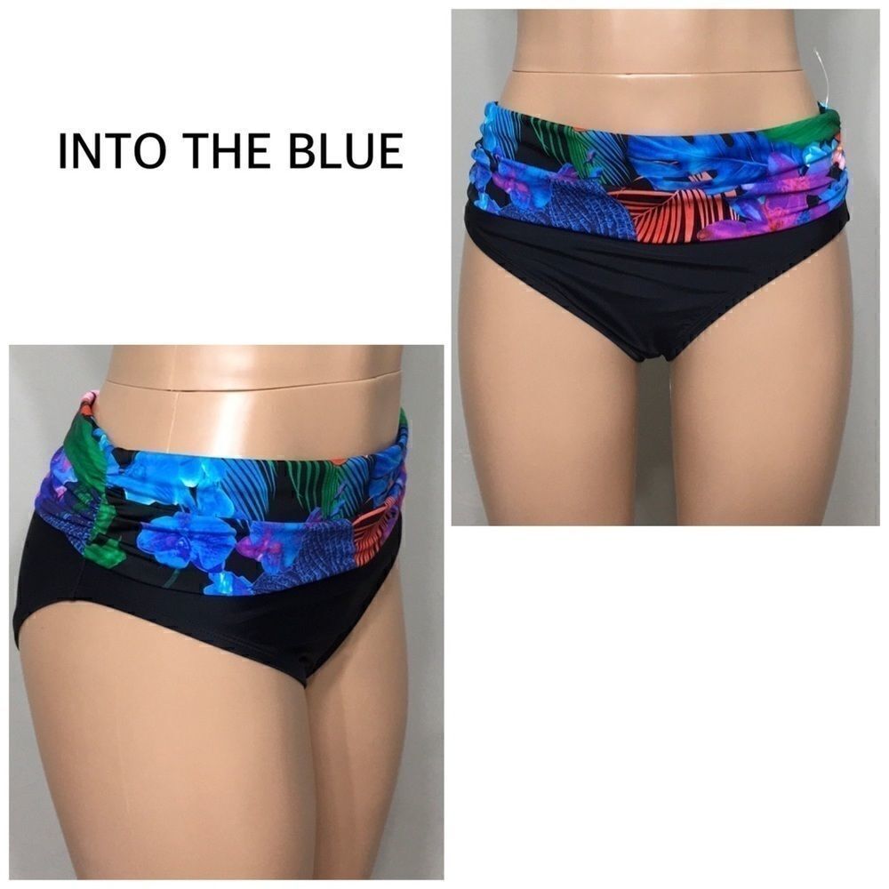 INTO THE BLUE tropical bikini bottoms. NWOT